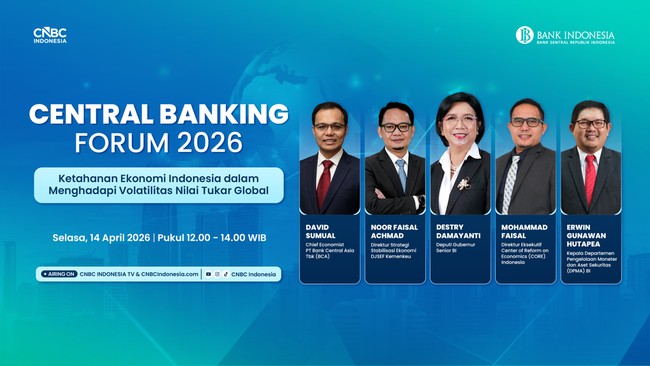 Central Banking Forum Siap Kupas Jurus RI Hadapi Ketidakpastian Global