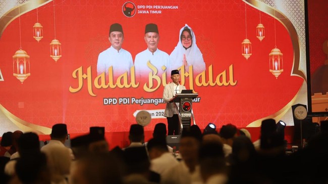 DPD PDI Perjuangan Jatim gelar halal bihalal, ajak NU jadi rumah politik bersama, Said Abdullah tekankan pentingnya silaturahmi dan nilai kejujuran.