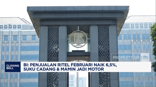 BI: Penjualan Ritel Februari Naik 6,5%, Suku Cadang dan Mamin Jadi Motor