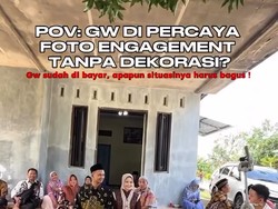 Cuma Pakai Tikar dan Dinding Polos, Hasil Foto Lamaran Ini Bikin Netizen Kagum
