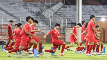 FOTO: Timnas Indonesia U-17 Siap Tempur Lawan Timor Leste