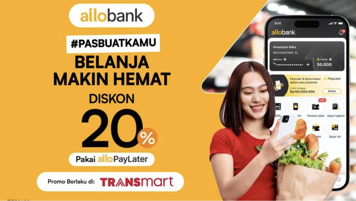 Belanja Untung di Transmart, Pakai Diskon 20 Persen dari Allo Paylater