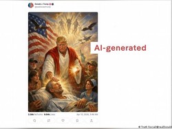 Gambar AI Mirip Yesus Ancam Hubungan Trump dengan Pemilihnya