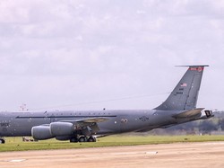 Video Potret Pesawat Tanker AS Baru Balik dari Iran: Penuh Bekas Tembakan