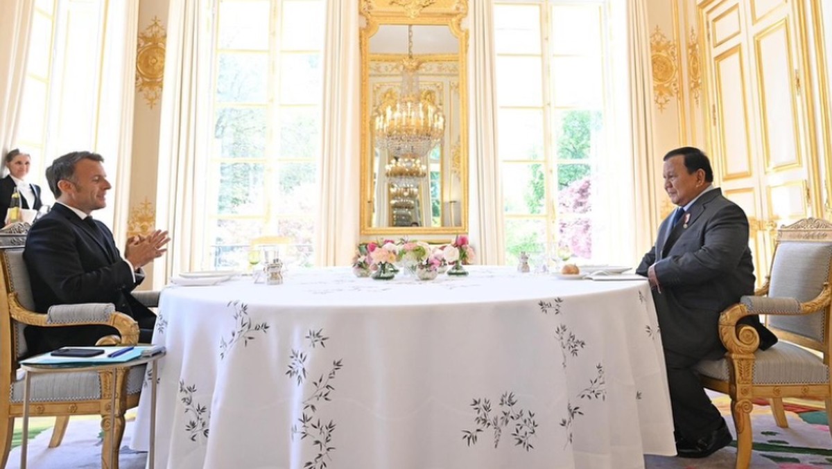Prabowo Bertemu Macron di Istana Elysee, Bahas Alutsista-Energi Baru