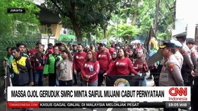 VIDEO: Ojol Geruduk SMRC, Tuntut Saiful Mujani Minta Maaf