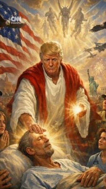 Trump Klarifikasi Foto AI Dirinya Mirip Yesus: Itu Seorang Dokter