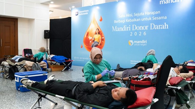 Berbagi Kebaikan untuk Sesama, Bank Mandiri Gelar Donor Darah Massal
