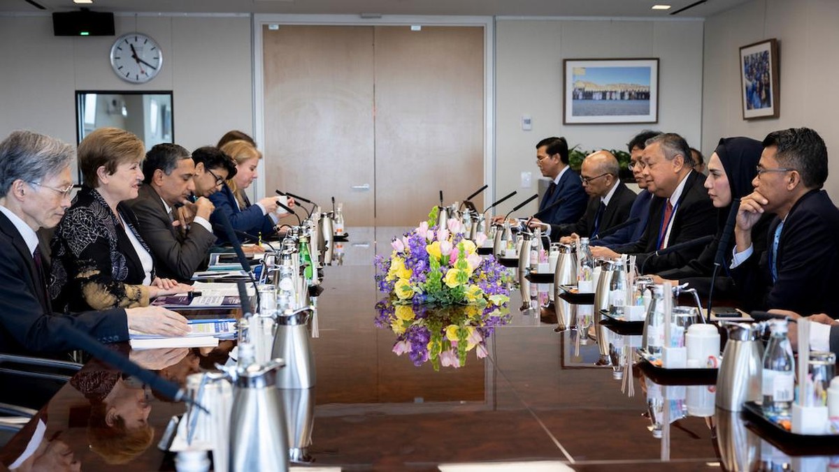 Potret Diskusi Purbaya, Gubernur BI dan DPR Bareng Bos IMF di Amerika