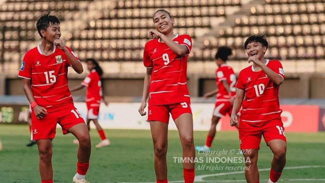 Timnas Putri Indonesia merebut peringkat ketiga dalam ajang FIFA Women's Series 2026 usai mengalahkan Kaledonia Baru 4-2.