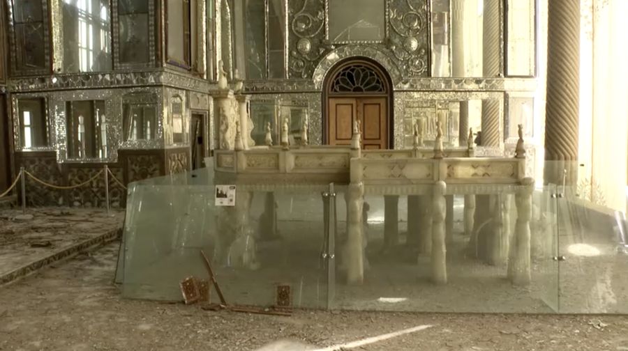 Istana Golestan nan terdaftar sebagai Situs Warisan Dunia UNESCO di Teheran dan kompleks Sa'dabad termasuk di antara situs-situs nan rusak. (Reuters TV)