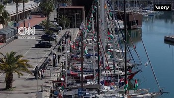 Armada Global Sumud Berlayar Menuju Gaza dari Barcelona