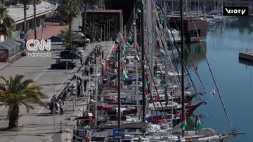 Armada Global Sumud Berlayar Menuju Gaza dari Barcelona