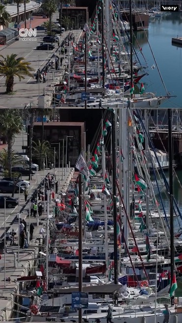 Armada Global Sumud Berlayar Menuju Gaza dari Barcelona