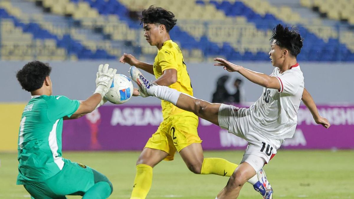 Menit ke-33: Gol Sundulan Buat Indonesia Tertinggal dari Malaysia U-17