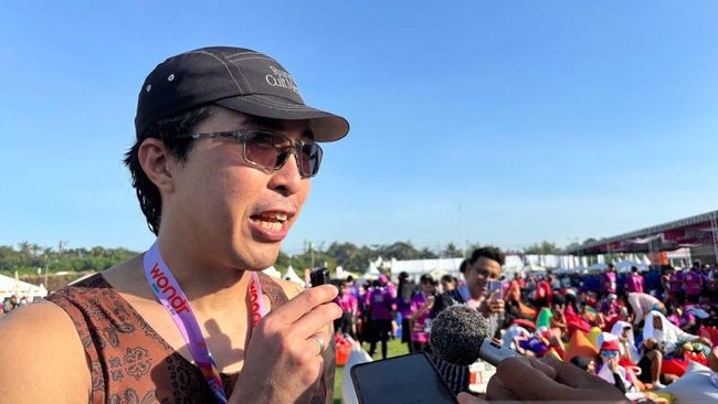 Tirta Mandira Hudhi atau yang dikenal dengan sapaan Dokter Tirta mengaku terkesan dengan trek wondr Kemala Run yang berlangsung di Gianyar, Minggu (19/4).