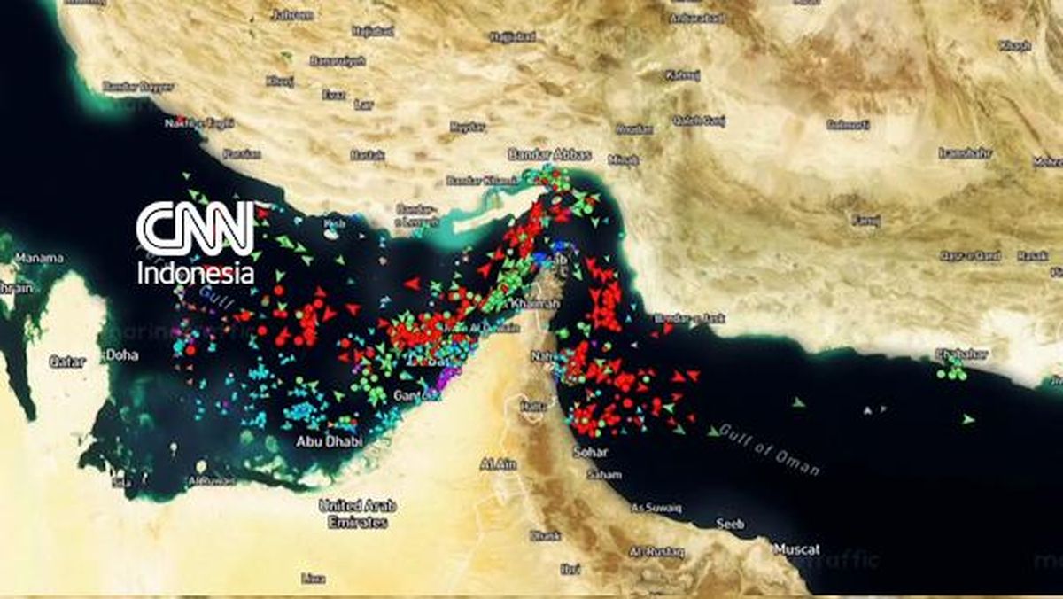 Penampakan Kapal Mondar-mandir usai Iran Kembali Tutup Selat Hormuz