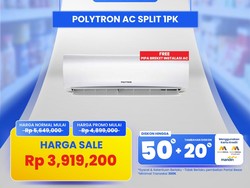 Diskon Jumbo AC Split 1 PK Polytron di Transmart Full Day