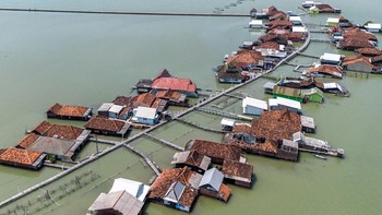 FOTO: Desa Timbulsloko Demak Terancam Tenggelam