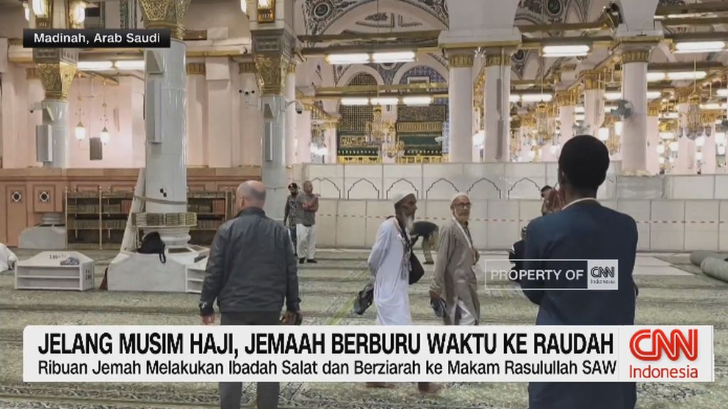 VIDEO: Jelang Musim Haji, Jemaah Berburu Waktu ke Raudah