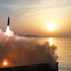This picture taken on April 19, 2026 and released by North Korea's official Korean Central News Agency (KCNA) on April 20, 2026 shows the test-fire of a ballistic missile at an undisclosed location in North Korea. North Korea has test-fired multiple