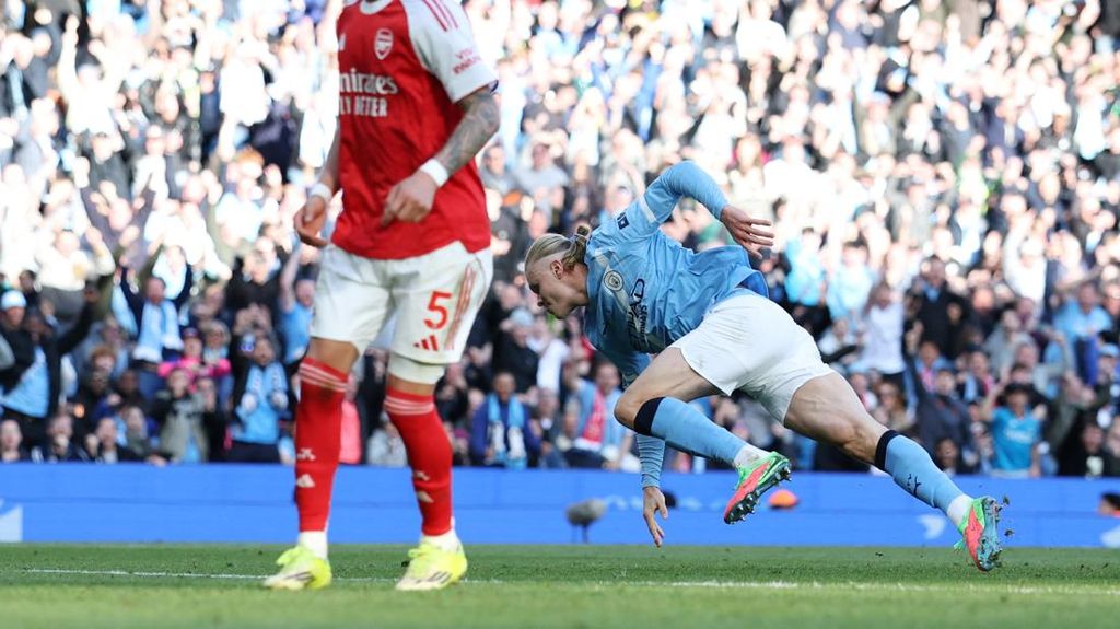 Haaland Buka Puasa Gol Liga Inggris Selama 2 Bulan ke Gawang Arsenal