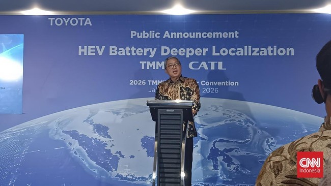 Toyota Motor Manufacturing Indonesia (TMMIN) dan produsen asal China Contemporary Amperex Technology Co. Ltd (CATL) resmi mengumumkan kerjasama.
