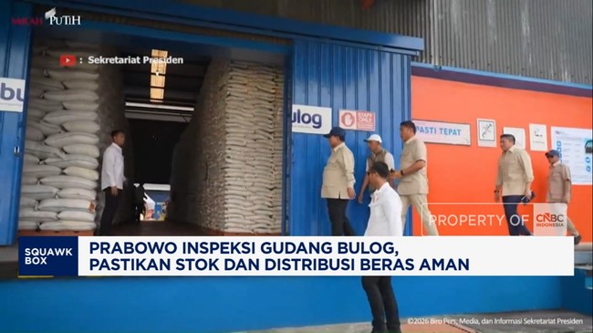 Video: Prabowo Inspeksi Gudang Bulog, Stok & Distribusi Beras Aman