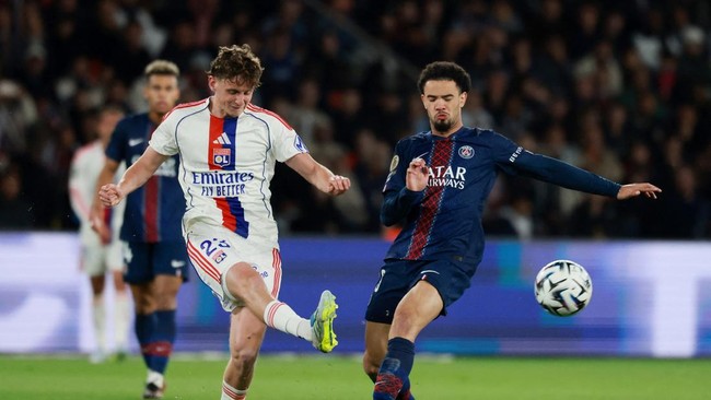 Paris Saint-Germain (PSG) kalah dari Olympique Lyon dalam laga Ligue 1 di Parc des Princes, Senin (20/4) dini hari waktu Indoneia.