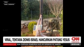 VIDEO: Viral, Tentara Israel Hancurkan Patung Yesus di Lebanon
