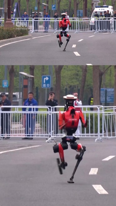 Momen Robot Humanoid Finish Half Marathon, Pecahkan Rekor Dunia