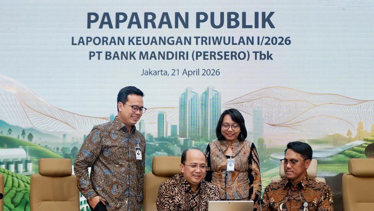 Bank Mandiri Bukukan Laba Bersih Rp15,4 Triliun di Kuartal I 2026