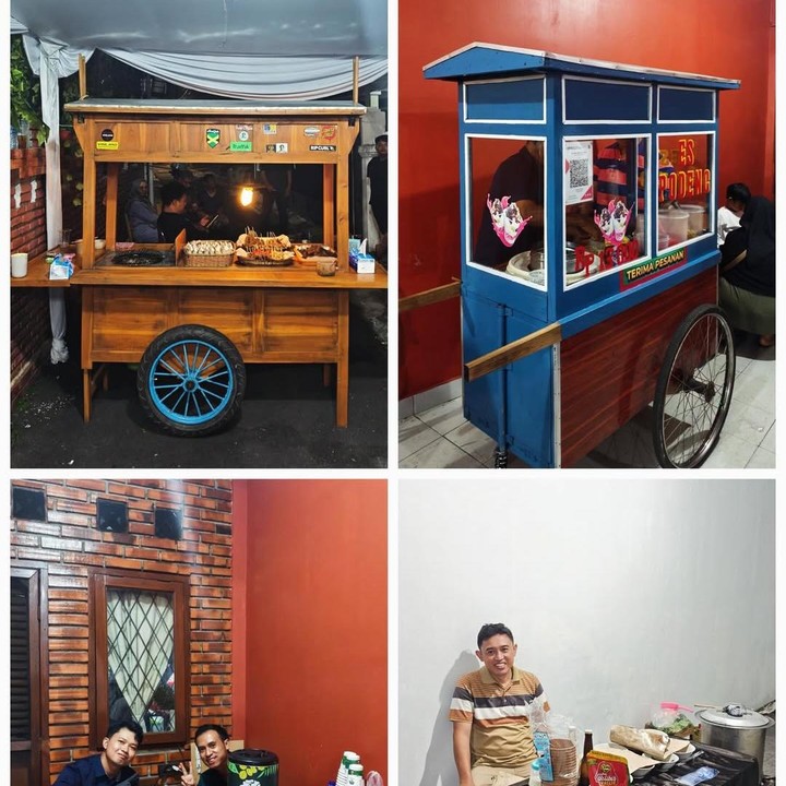 <p>Menariknya, Mikha turut menghadirkan beberapa gerobak jajanan, mulai dari angkringan hingga penjual mi ayam ke garasi rumahnya. &ldquo;Dari angkringan hingga mie ayam,&rdquo; tulis Mika.&nbsp;(Foto: Instagram @miktambayong)</p>