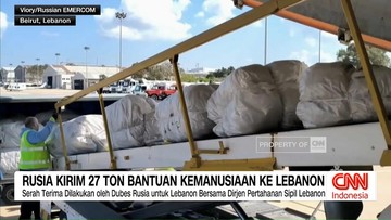 VIDEO: Rusia Kirim 27 Ton Bantuan Kemanusiaan ke Lebanon