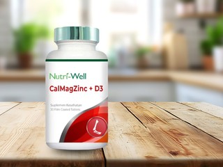 Jaga Tulang Tetap Kuat & Aktif dengan Nutriwell Cal Mag Zinc + D3 400 IU - 30 Tablet, Suplemen Praktis untuk Gaya Hidup Sehat!