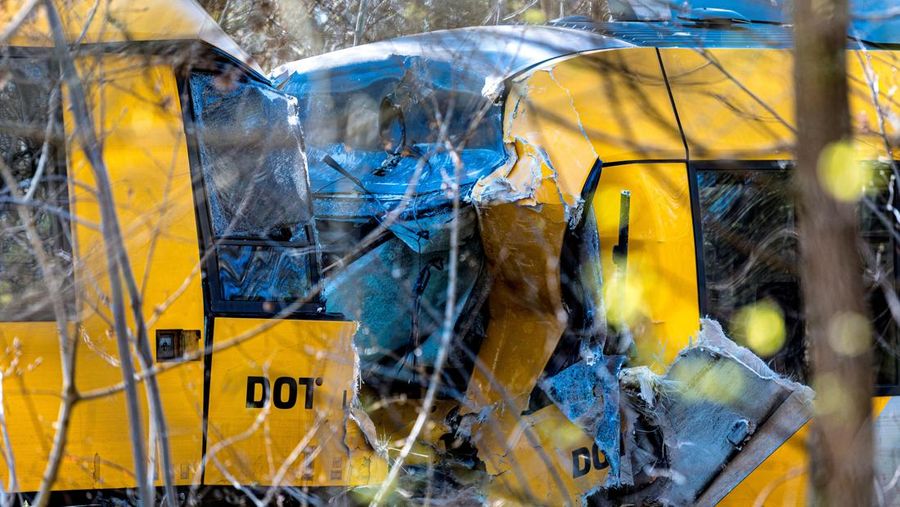 Dua kereta api berbenturan antara Hilleroed dan Kagerup di Isteroedvejen, Kamis, 23 April 2026.