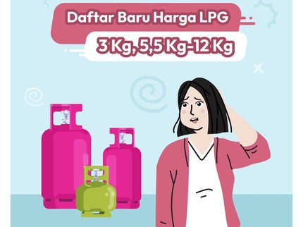 Daftar Baru Harga LPG 3 Kg, 5,5 Kg-12 Kg untuk Pulau Jawa, Sumatera & Kalimantan