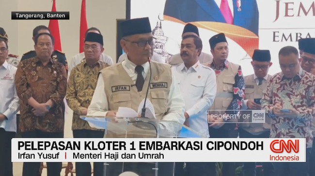 VIDEO: Pelepasan Kloter 1 Embarkasi Cipondoh