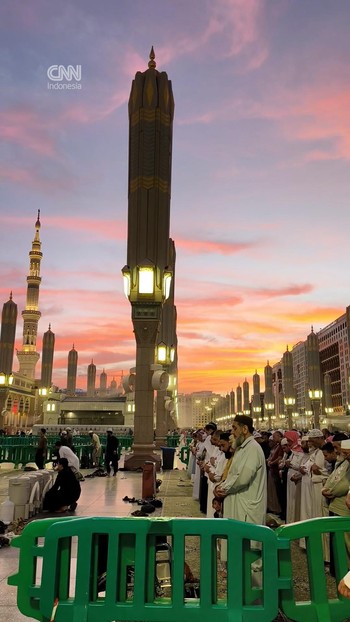 Suasana Senja di Madinah, Dipadati Jutaan Jemaah Haji 2026