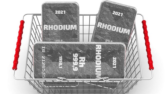 Rhodium kini dinobatkan sebagai logam alami termahal di pasar global, dengan harga menembus lebih dari US$10 ribu atau setara Rp172,8 juta per troy ounce.
