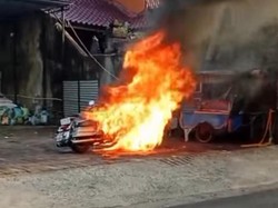 Mau Dipakai ke Ubud, Moge Harley Davidson Hangus Terbakar Saat Dipanaskan