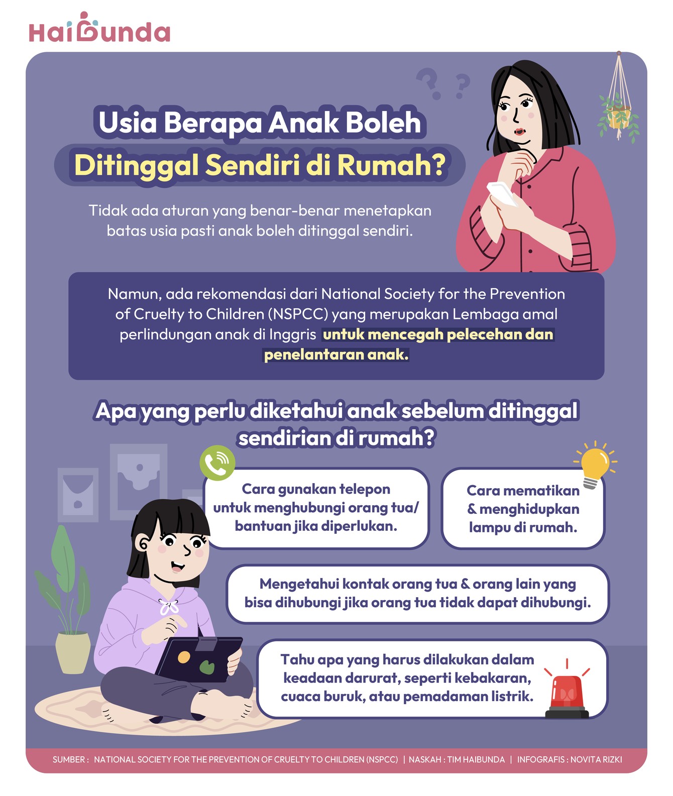 Usia anak bisa ditinggal di rumah