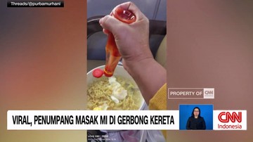 VIDEO: Heboh Penumpang Masak Mi di Gerbong Kereta