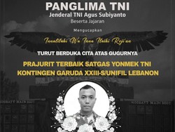 Prajurit TNI Kembali Gugur di Lebanon, Panglima Sampaikan Dukacita
