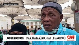 VIDEO: Tekad Penyandang Tunanetra Lansia Berhaji di Tanah Suci
