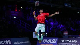 Alwi Farhan saat tampil di Thomas Cup 2026. (Arsip PBSI)