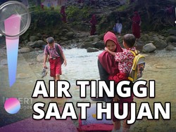 Perjuangan Murid SD Terpencil di Sulteng, Seberangi Sungai Demi Sekolah