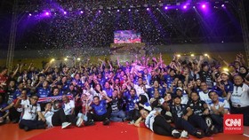 Momen Haru SBY dan AHY Rayakan LavAni Livin' Transmedia Juara Proliga