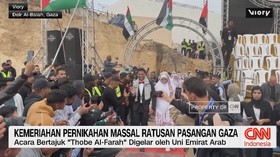 VIDEO: Pernikahan Massal di Gaza Banjir Haru, Ratusan Pasangan Bersatu