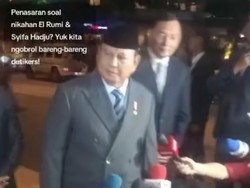 Kata Prabowo Usai Hadiri Pernikahan El Rumi-Syifa Hadju